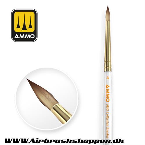 A.MIG - 8715 - AMMO MIG Collection Brushes Conical Ø3